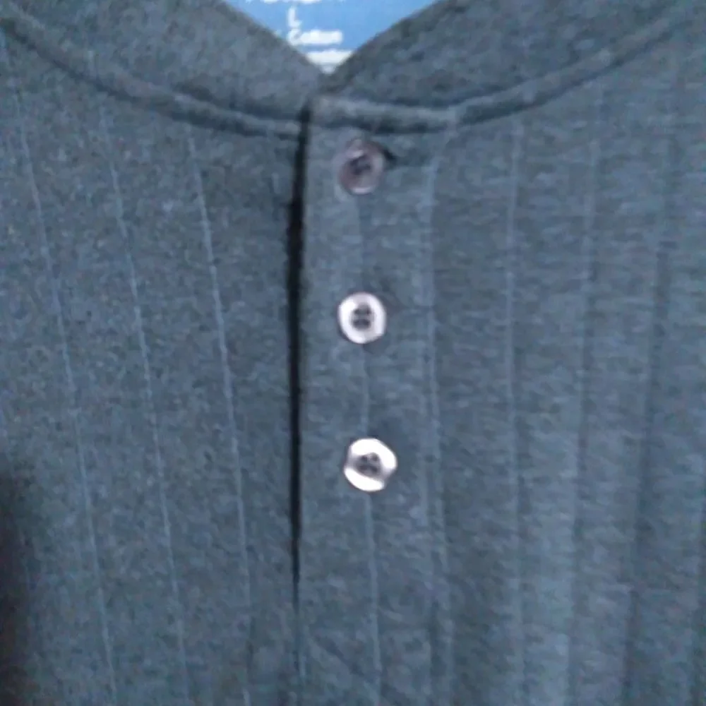 Forum Gray/Blue Ribbed Sweater Shirt Size Large